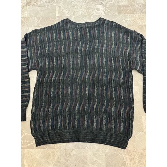VINTAGE LOUIS ROTH COOGI STYLE WEAVE SWEATER BROWN MULTO MENS Large EXCELLENT - Picture 8 of 10